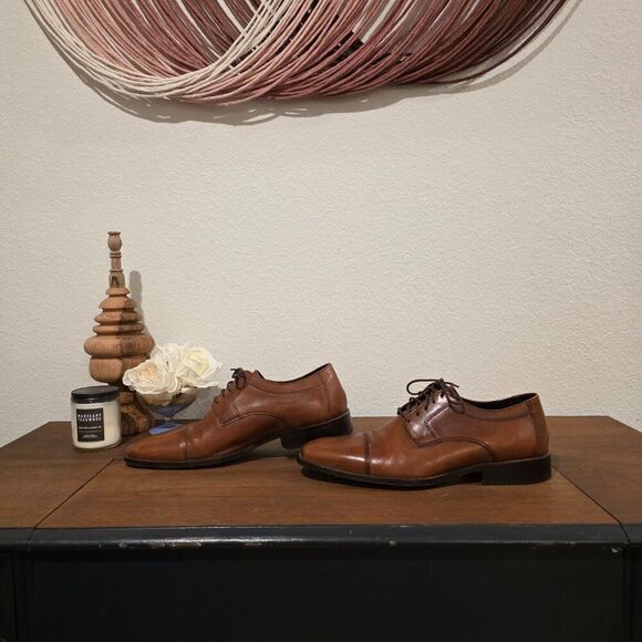 Johnston & Murphy Novick Cap Toe Dress Shoes Sz 12